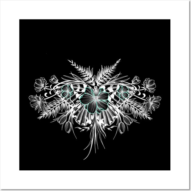 Butterfly flower design Wall Art by Rachellily